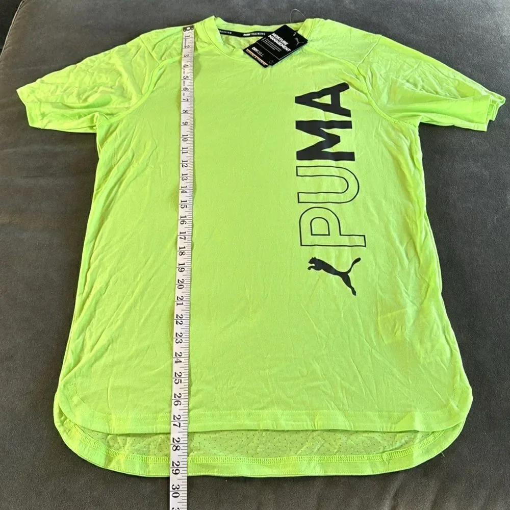 Puma Training T-Shirt Regular Fit Dry Cell Green Glare Size S NWT